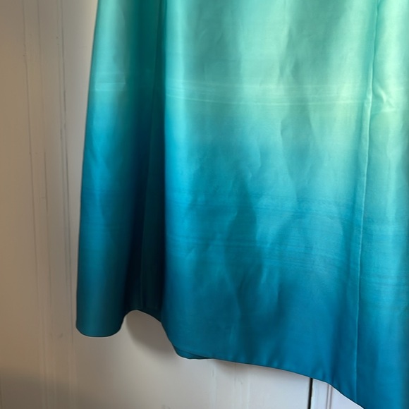 LEO LIN Cleo Sleeveless A-Line Ombre Midi Dress Gown black Tie 10 L XL - Picture 6 of 11